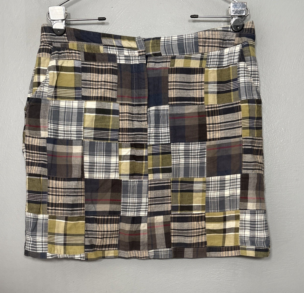 Madras Plaid Mini Skirt Size 12 Summer Casual Country Y2K Preppy Patchwork Boho